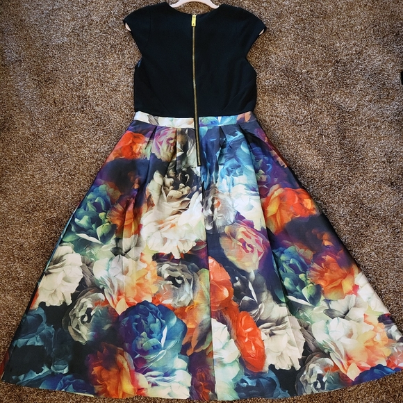 Ted Baker Floral Fit and Flare Dress Size 3 - Picture 7 of 9